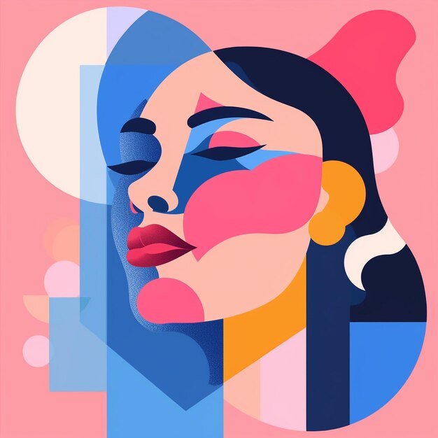 Foto arte vectorial elegante cautivador para mujeres geishas y diseños gráficos vibrantes para maquillaje y belleza