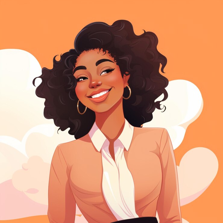 Foto arte vectorial de una exitosa mujer de negocios de piel morena