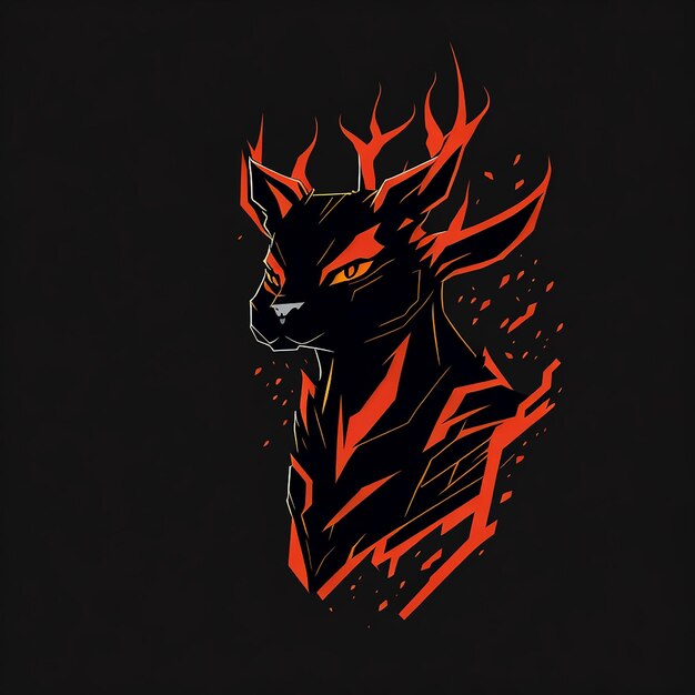 Arte vectorial de un gato