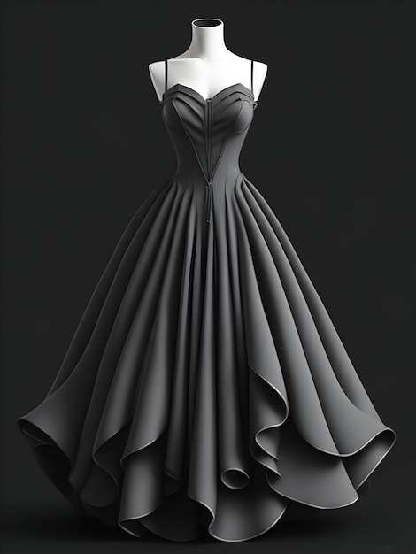 arte vectorial gris de un vestido
