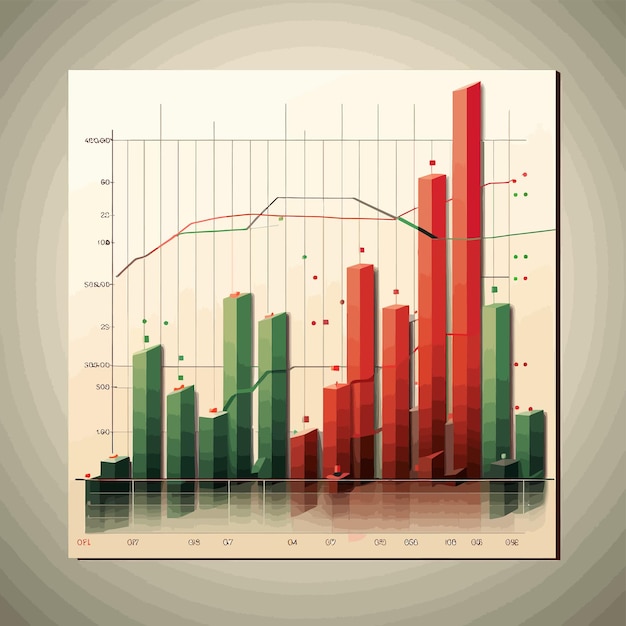 Arte vectorial sobre el mercado de valores financiero