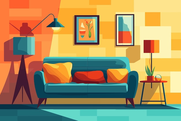 Arte vectorial sobre muebles imagen vectorial simple