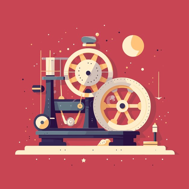 Arte vectorial sobre tecnología de máquinas