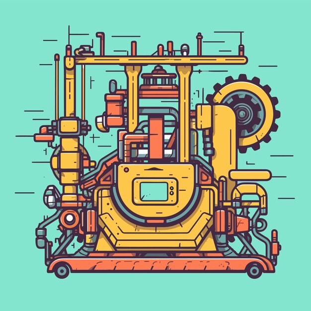 Foto arte vectorial sobre tecnología de máquinas