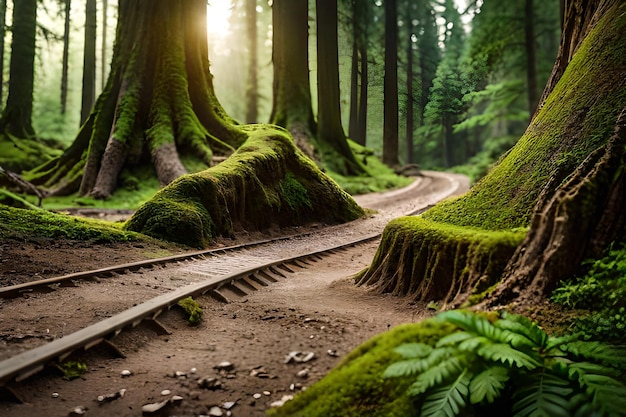 arte vegetal en miniatura en un bosque