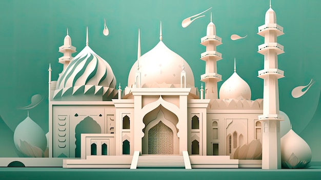 Arte vetorial colorida de Mesquita para celebrações festivas e temas religiosos