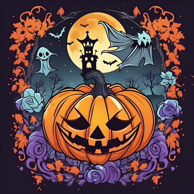 Arte vetorial com tema de Halloween para design de camisetas de uma geração