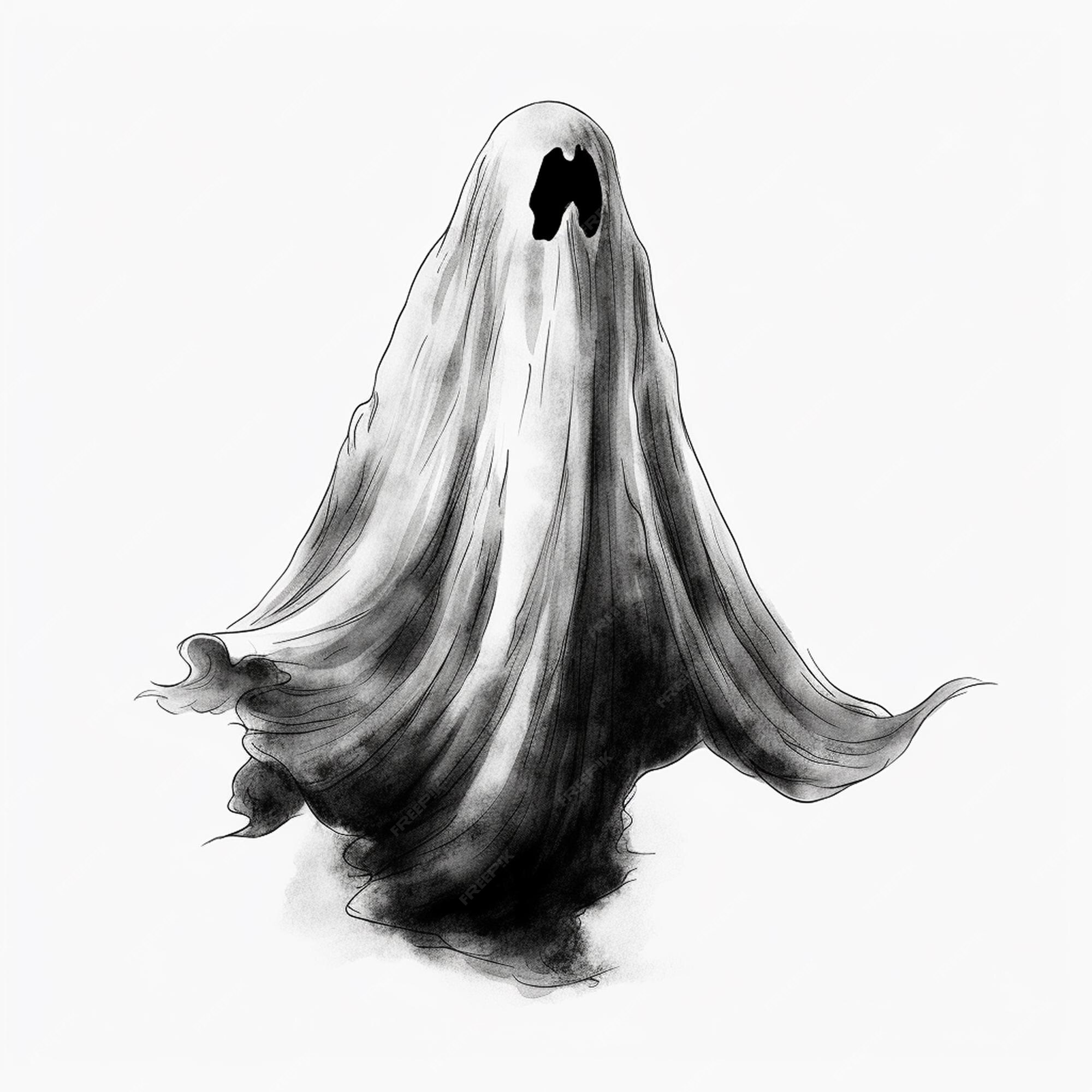 Como Desenhar Halloween Preto Gato Fantasma Vetor Ilustração Desenhe  Fantasma imagem vetorial de NutkinsJ© 613777652