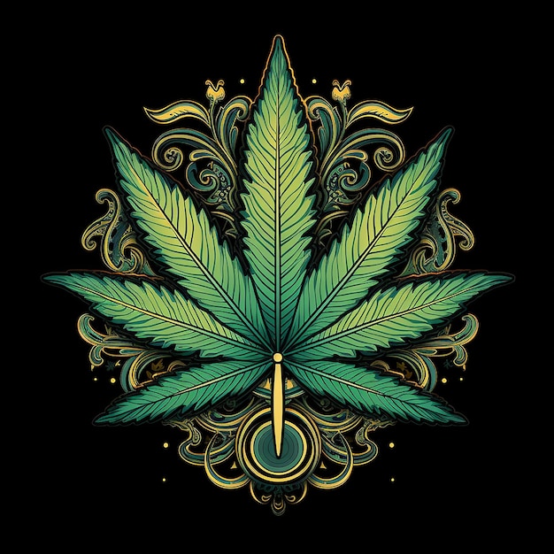 Arte vetorial de folha de cannabis