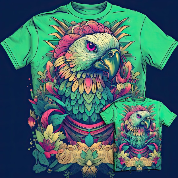 Foto arte vetorial de quetzal para camisetas