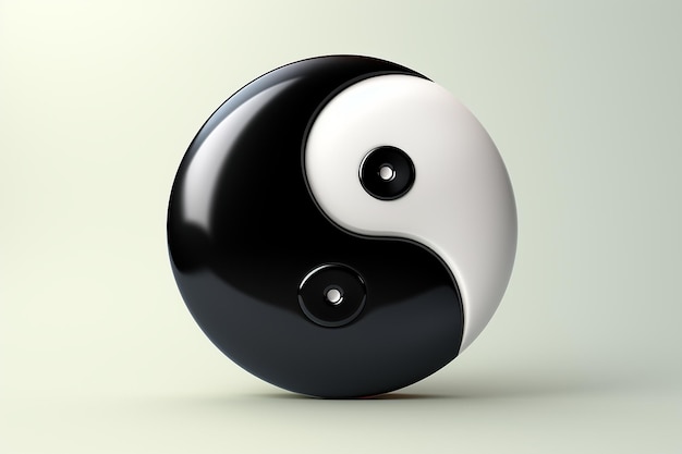 arte vetorial de símbolo yin e yang gerada por IA