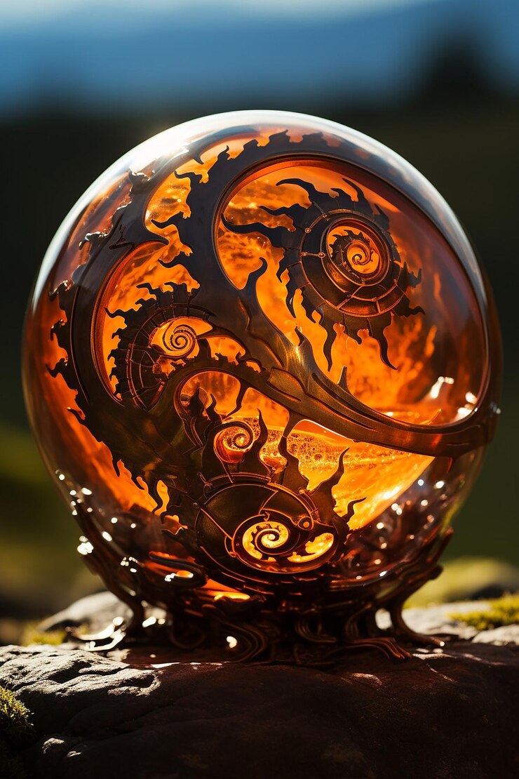 Foto arte de vidrio intrincado