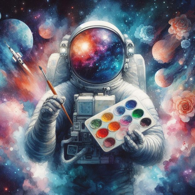 Foto artes astronautas com ia