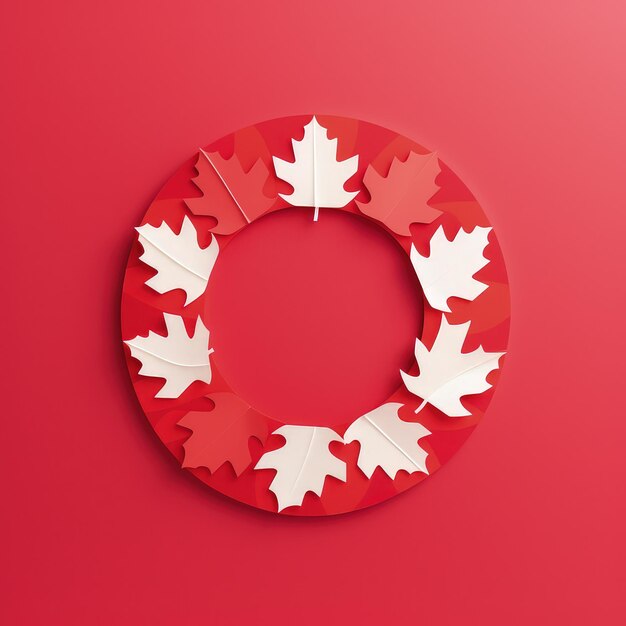 Artesanato de corte de papel 3D para festividades artesanais para as comemorações do Dia do Canadá