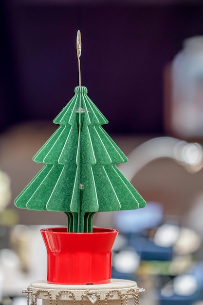 artesanato de papel de árvore de natal para decoração