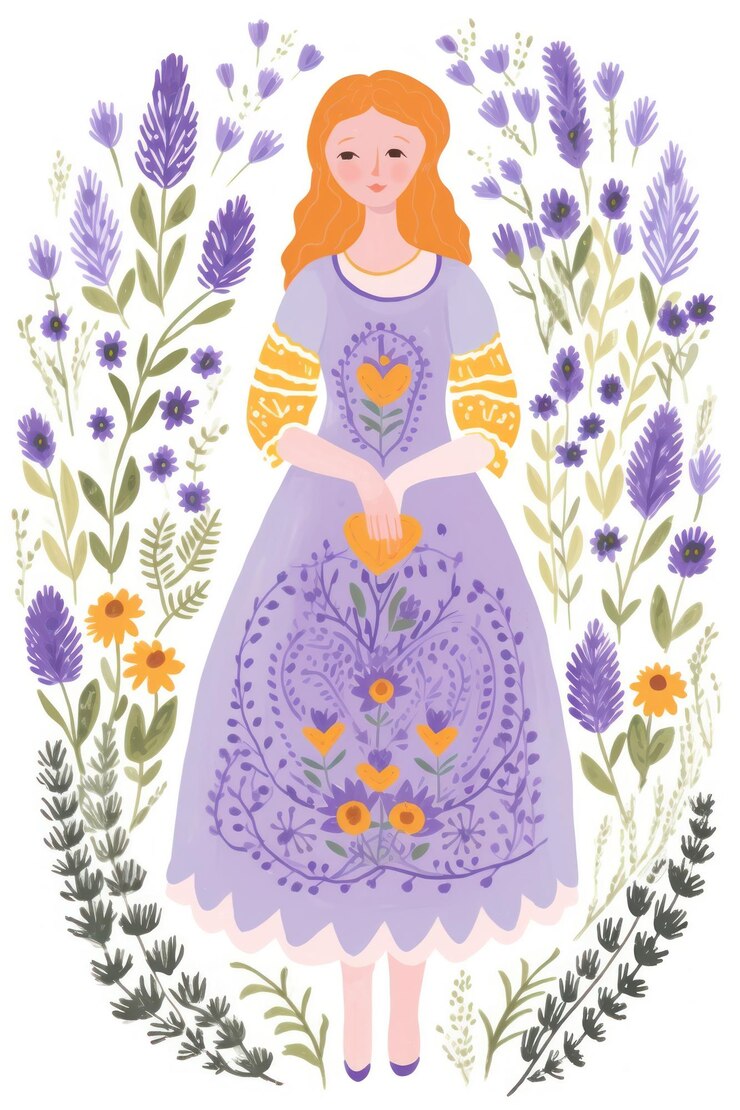 Foto artesanato floral com padrão de lavanda