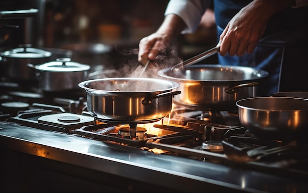 Artesanía culinaria en la estufa IA generativa