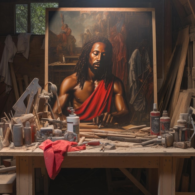 El artesano divino Un Jesús africano en el taller de Memling
