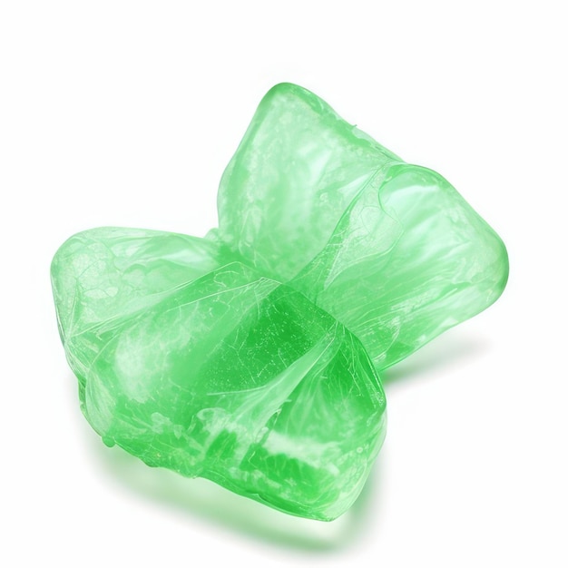 Un artículo de cristal verde que dice "aquafina".