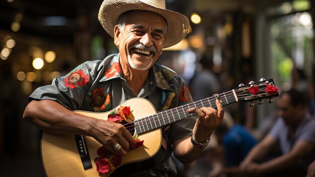 Un artista callejero entreteniendo a los transeúntes