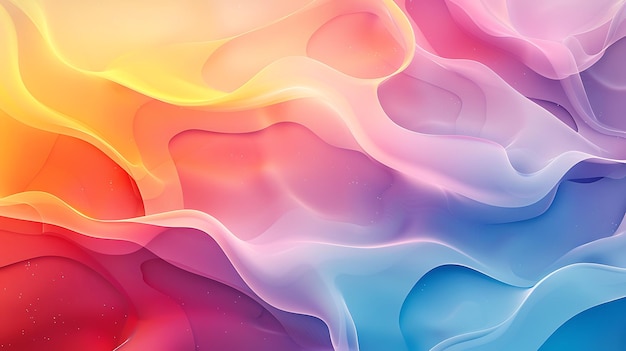 El artista crea una colorida serie de ondas de color.