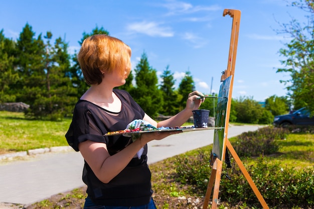 Artista dores parque de verão