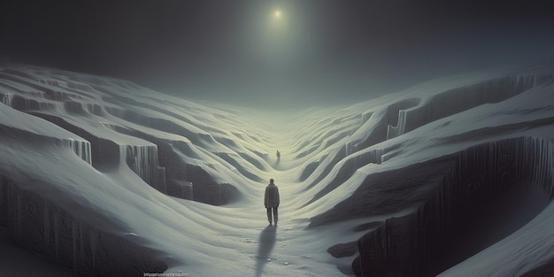 artista_jonathan_harrington_man_on_snow_surrealistic