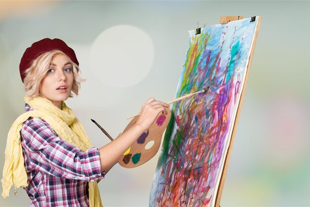 artista en el trabajo