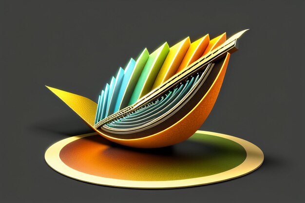 Foto artístico abstrato criativo colorido modelo de renderização 3d forma estranha decoração de ornamento