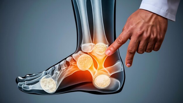 Artritis del tobillo rayos X del pie vista lateral