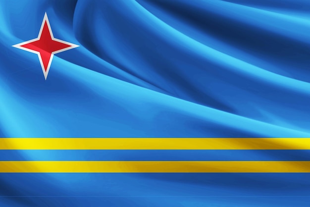 aruba gefaltete flagge