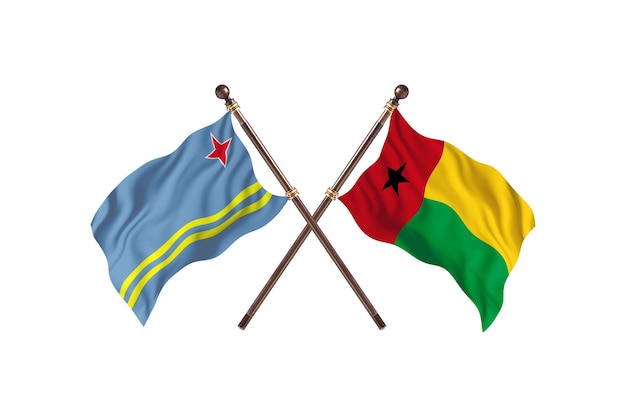 Aruba versus Guiné-Bissau, Fundo de Bandeiras de Dois Países