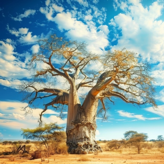 Foto Árvore baobab áfrica paisagem madagascar natureza árvores baobab copia espaço