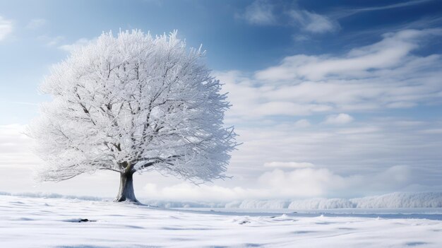 Foto Árvore coberta de neve árvore de inverno árvores cobertas de neve papel de parede hd 8k imagem fotográfica de estoque