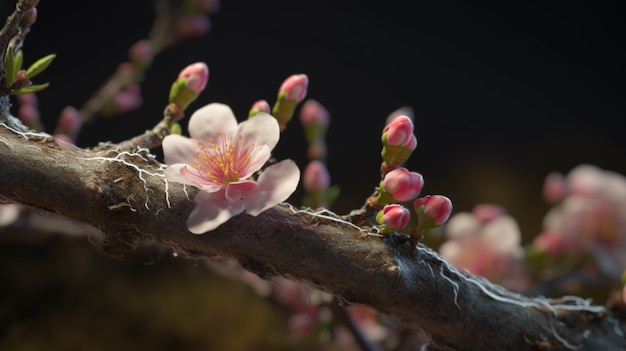 Árvore com botões flores fotografia profissional