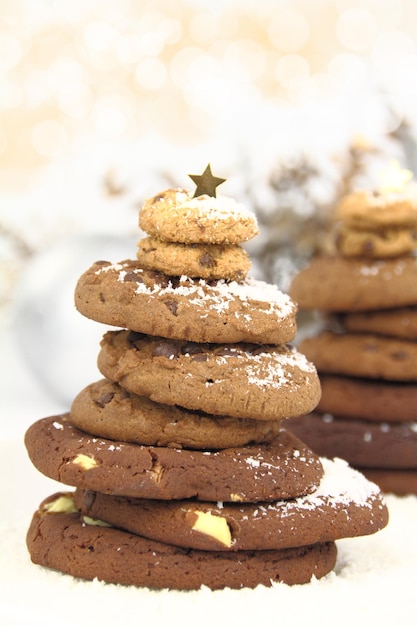 árvore de biscoitos de natal