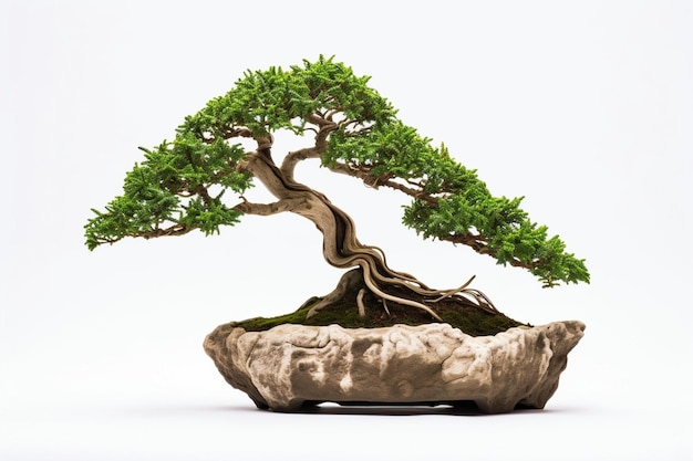 Foto Árvore de bonsai em fundo isolado para decorar