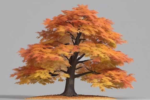 árvore de bordo de outono isolada