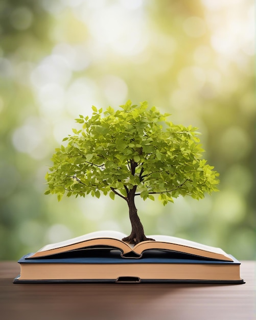 Árvore de conceito de educação de conhecimento cultivada a partir de livros
