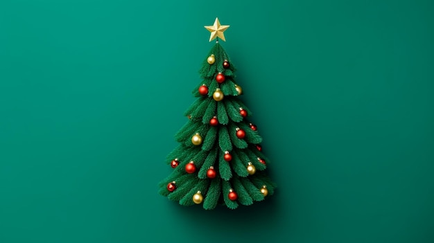 árvore de Natal de papel verde