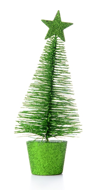 Árvore de Natal decorativa isolada no branco