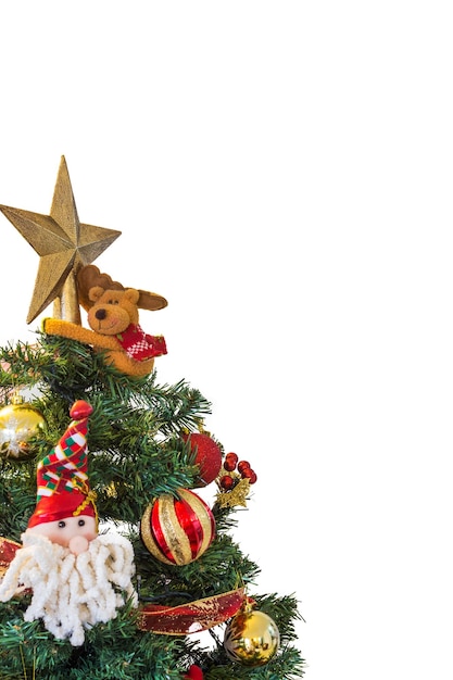 Árvore de Natal em fundo branco