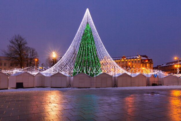 Árvore de natal em vilnius, lituânia