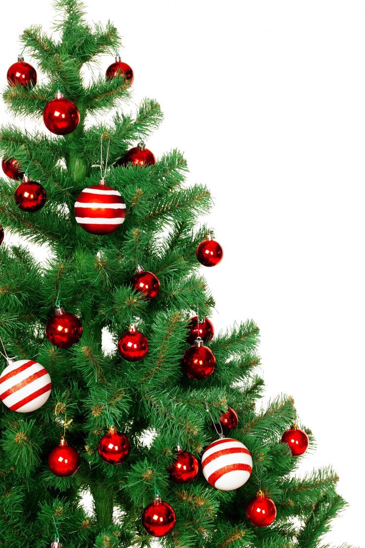 Foto árvore de natal isolado no branco
