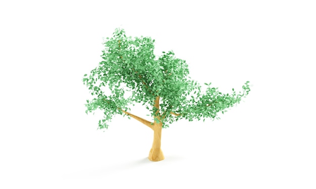 Árvore isolada. imagem útil para banners e pôsteres ou fotos. ilustração 3d render