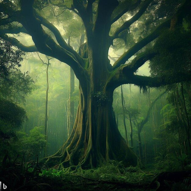 árvores gigantes da floresta