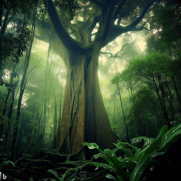 árvores gigantes da floresta