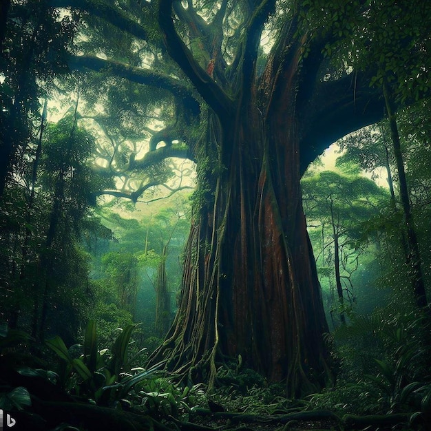 árvores gigantes da floresta