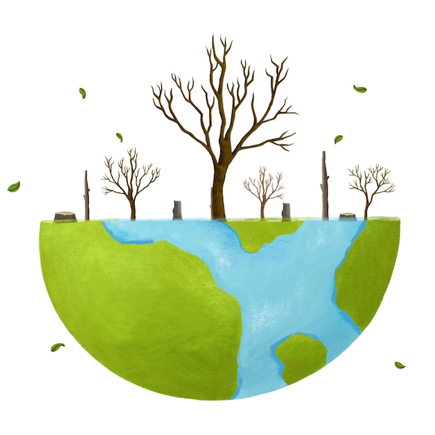 Árvores sem folhas png globo ambiente remix fundo transparente