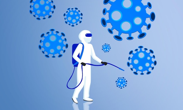 Arzt gegen neue Coronavirus-Infektion 3D-Illustration